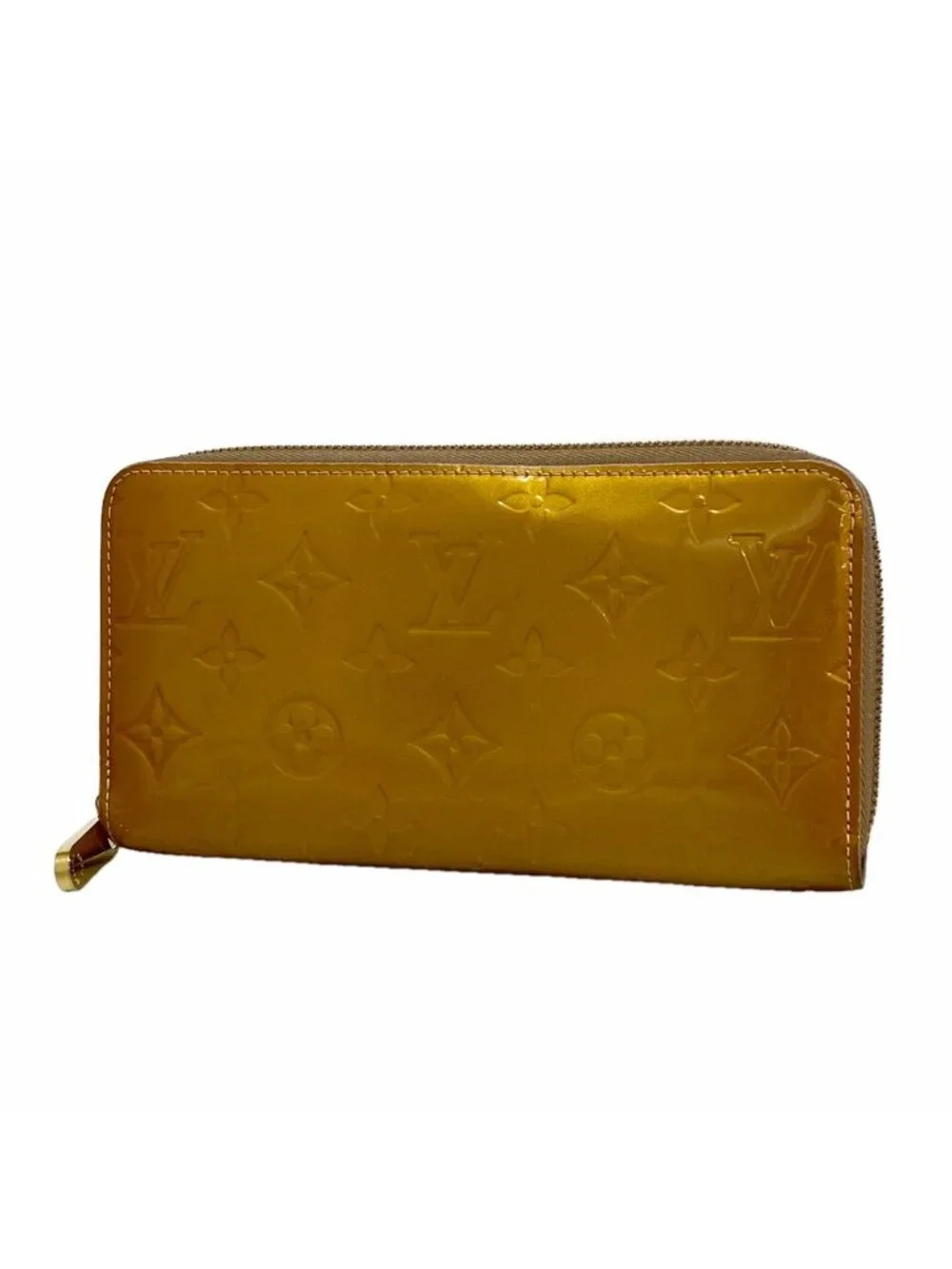 Louis Vuitton Wallet Vernis Zippy Beige Poodle